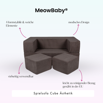 Spielsofa Ästhetik Cord Cube - Classic Cord Edition