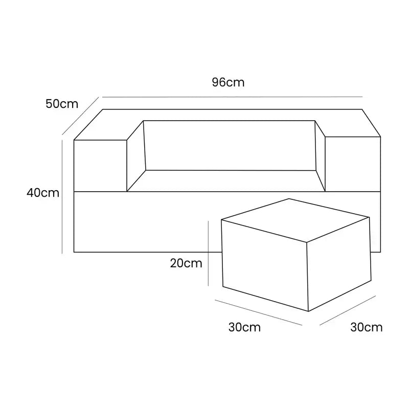 Spielsofa Cube für Kinder, versch. Farben