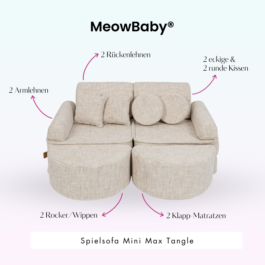 Spielsofa Mini Max Tangle - Cozy Chenille Edition