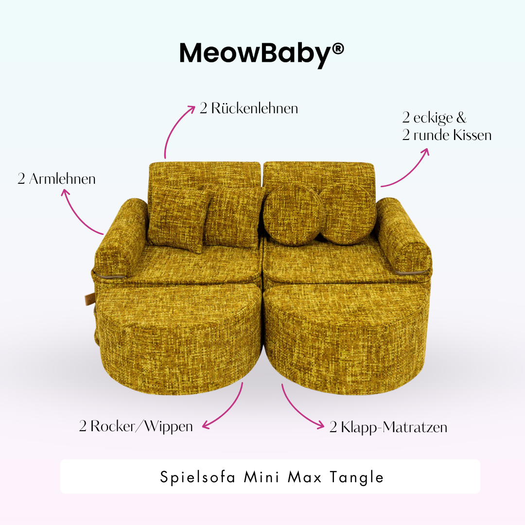 Spielsofa Mini Max Tangle - Cozy Chenille Edition