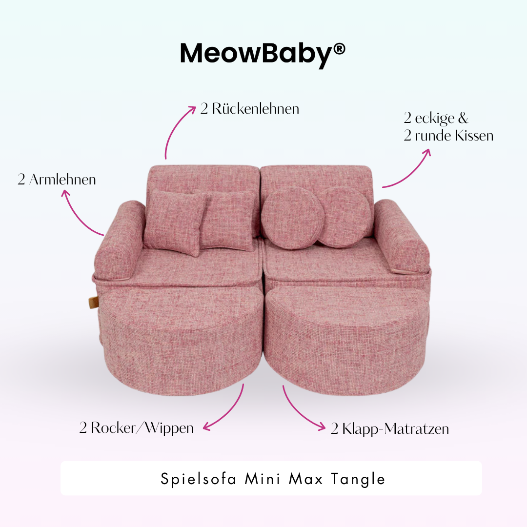 Spielsofa Mini Max Tangle - Cozy Chenille Edition