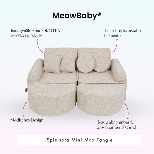 Spielsofa Mini Max Tangle - Cozy Chenille Edition