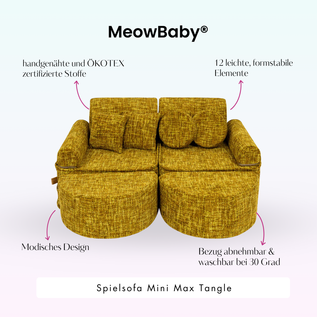 Spielsofa Mini Max Tangle - Cozy Chenille Edition