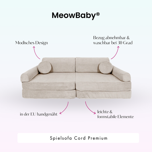 Spielsofa Cord Premium - Slim Cord Edition