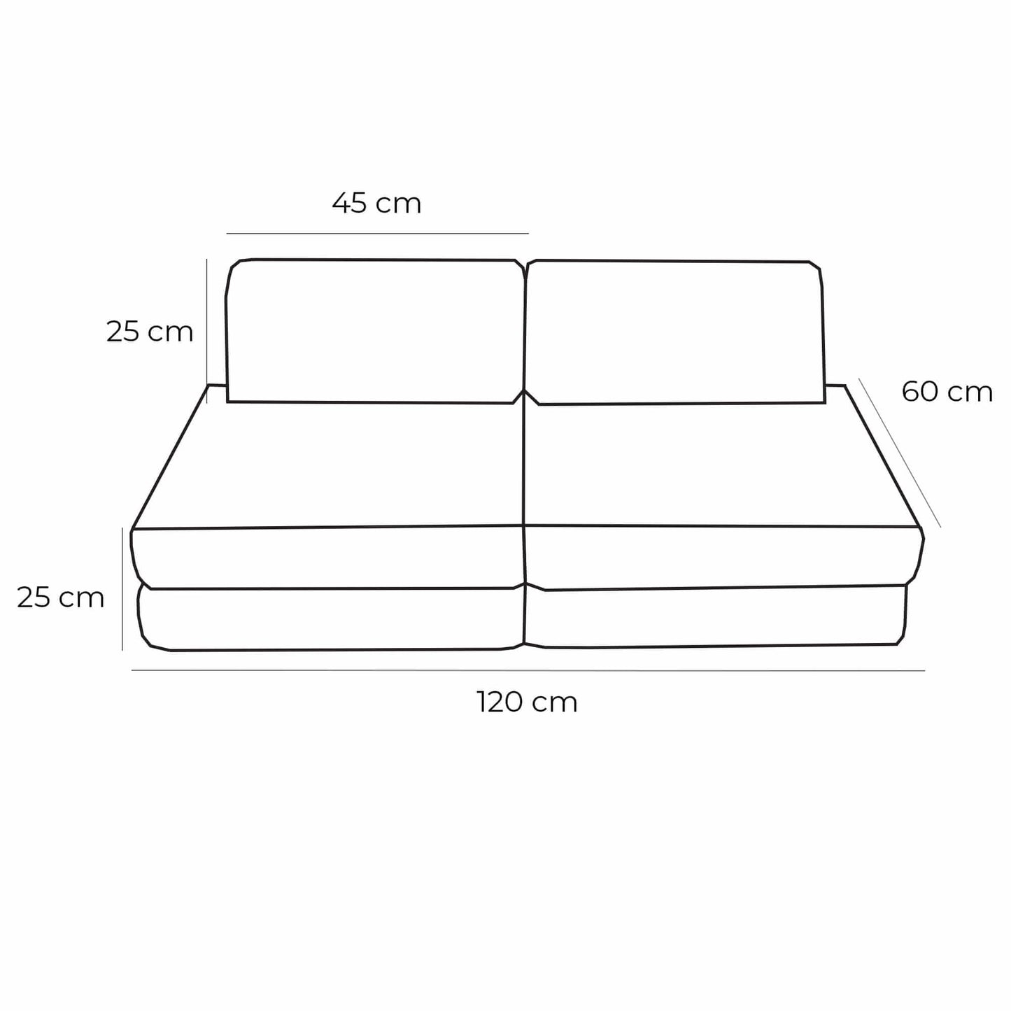 Spielsofa Pocket Basic für Kinder, versch. Farben