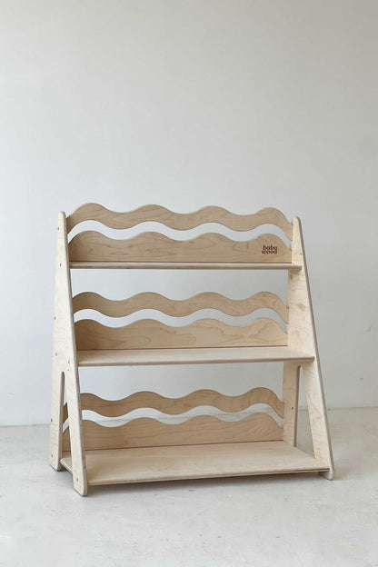 Spielzeugregal "WAVE" aus Holz, versch. Größen