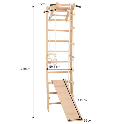 Sport Kletterwand für Kinder & Jugendliche mit Klimmzug