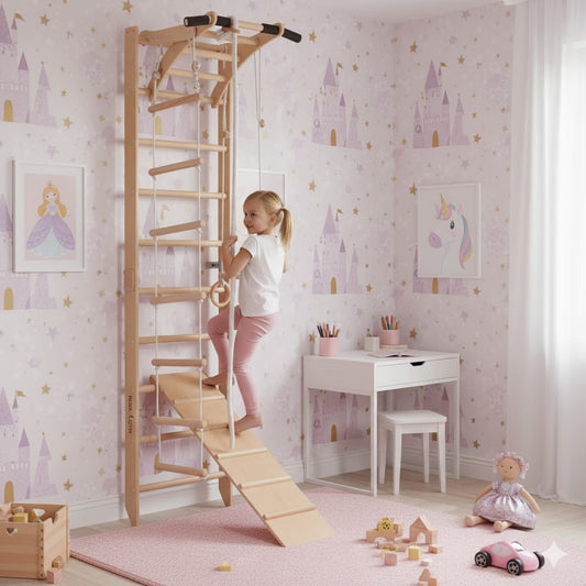 Sportklimwand voor kinderen en tieners met pull-ups