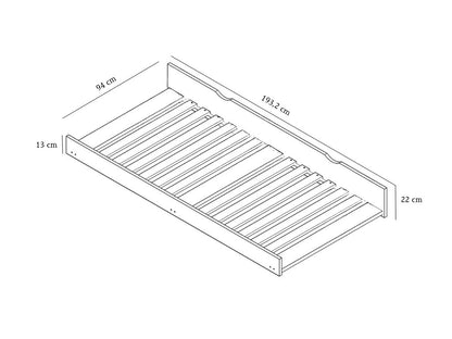 Wooden House Bunk Bed Thea with Shelf, 90 x 200 cm