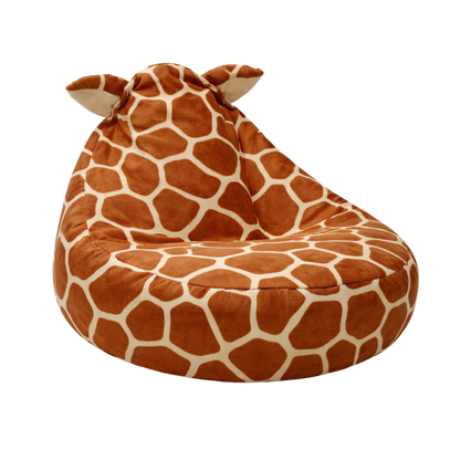Bean Bag Sitzsack klassisch im Giraffen-Muster aus Chenille von Bees&Blooms