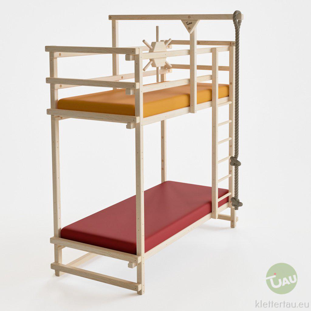 Abenteuer-Etagenbett aus Holz – extra hoch