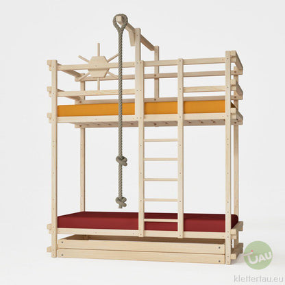 Abenteuer-Etagenbett aus Holz – extra hoch