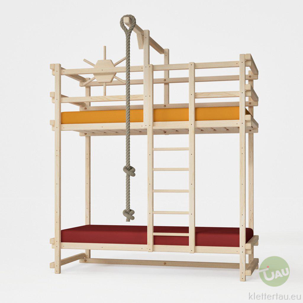 Abenteuer-Etagenbett aus Holz – extra hoch