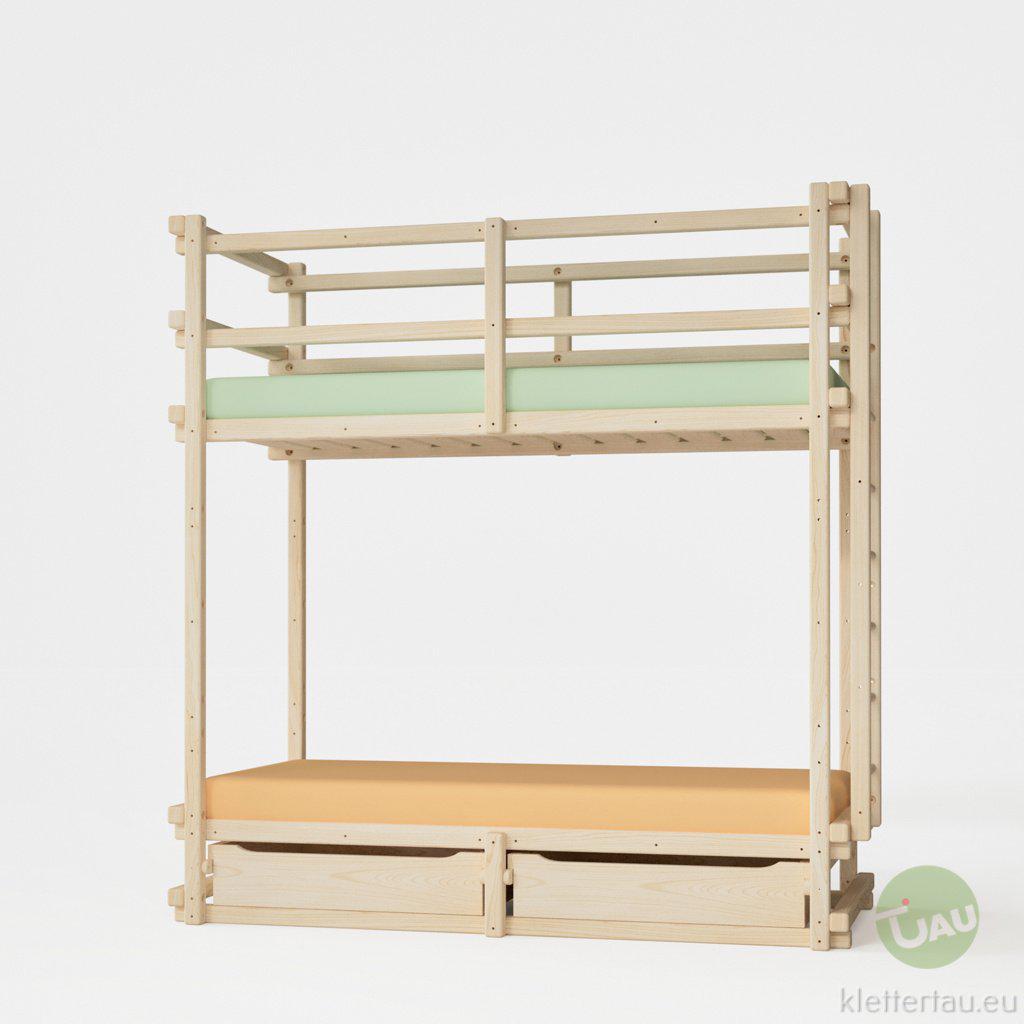 Etagenbett aus Holz  - extra hoch