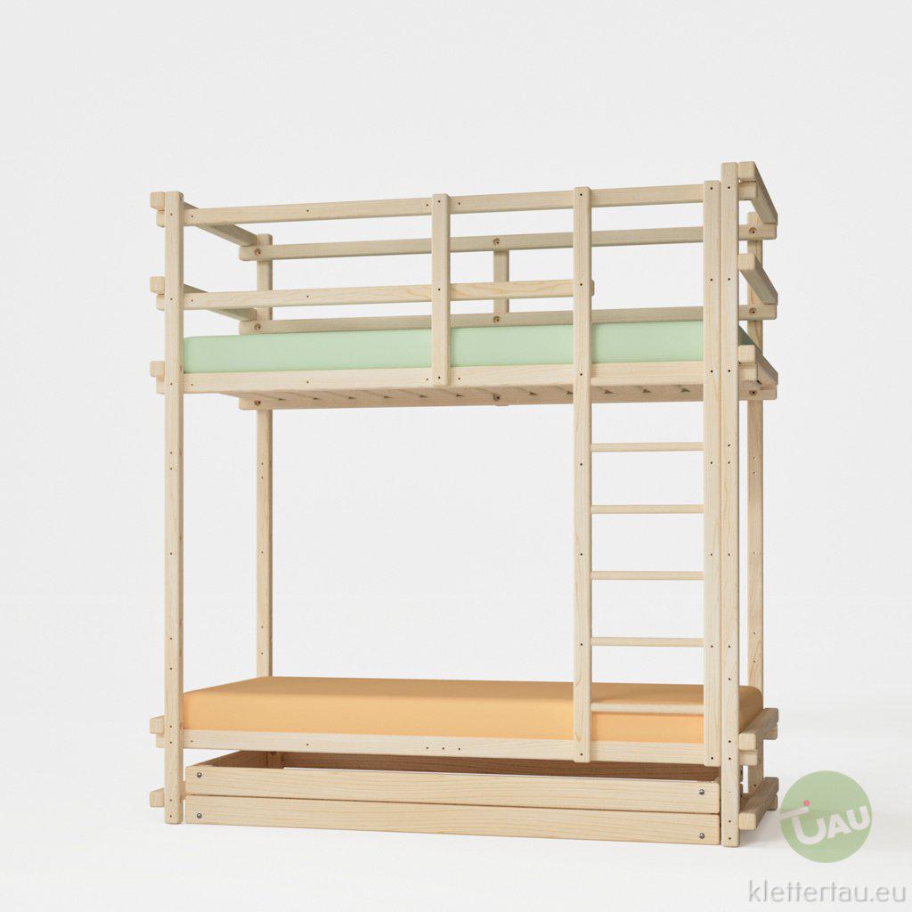 Etagenbett aus Holz  - extra hoch