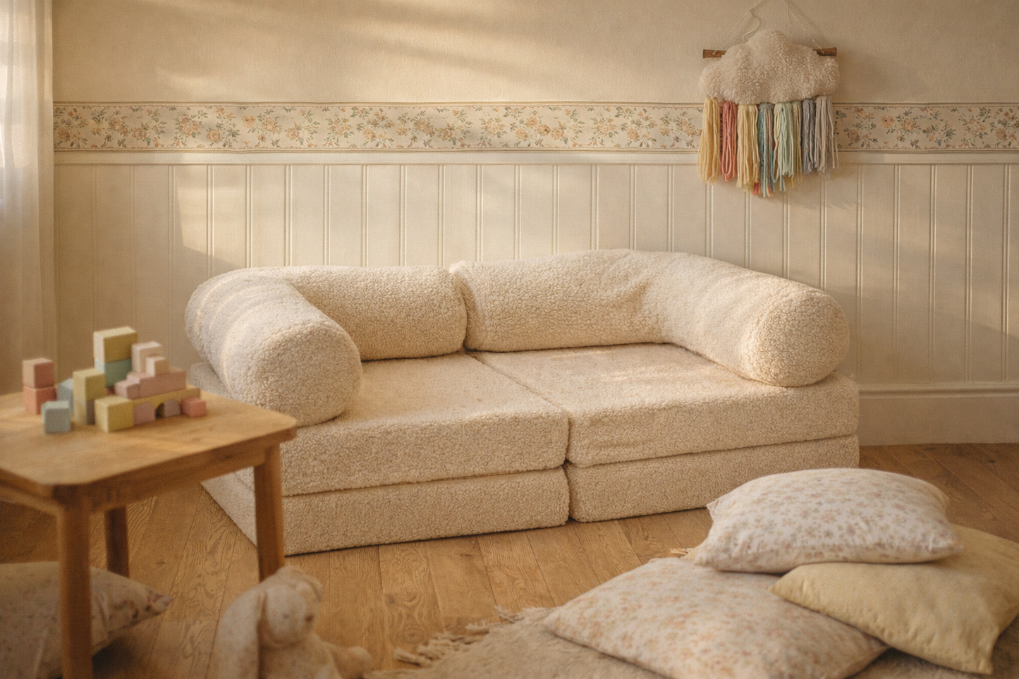 Modulares Kindersofa Teddy Cream – Ansicht 1