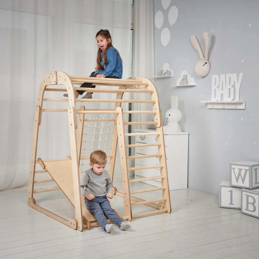 Indoor wooden playground for children