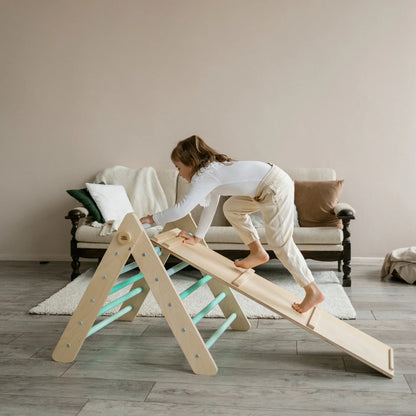 Set Pikler Dreieck, Rutschbrett, Schwingbogen - versch. Farben