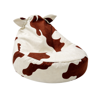 Bean Bag Sitzsack klassisch im Kuh-Muster aus Chenille von Bees&Blooms