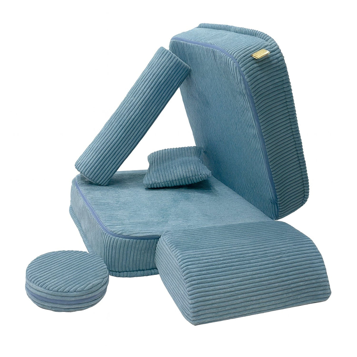 Kindersessel 3-in-1 Ästhetik Cord - Faltbare Kindercouch & Spielmatratze - Classic Cord Edition