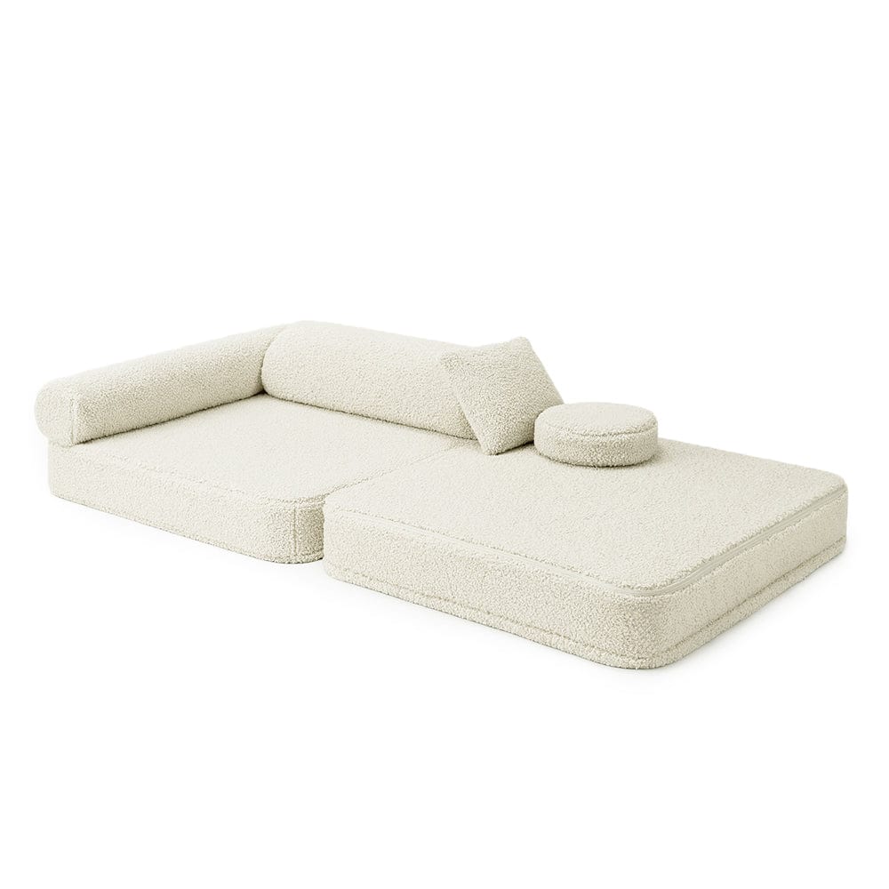 Kindersessel 3-in-1 Bearly - Faltbare Kindercouch & Spielmatratze - Soft Teddy Edition