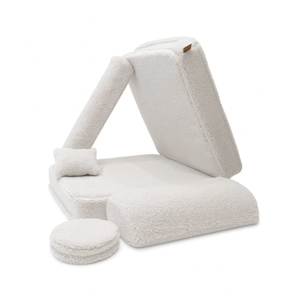 Kindersessel 3-in-1 Bearly - Faltbare Kindercouch & Spielmatratze - Soft Teddy Edition