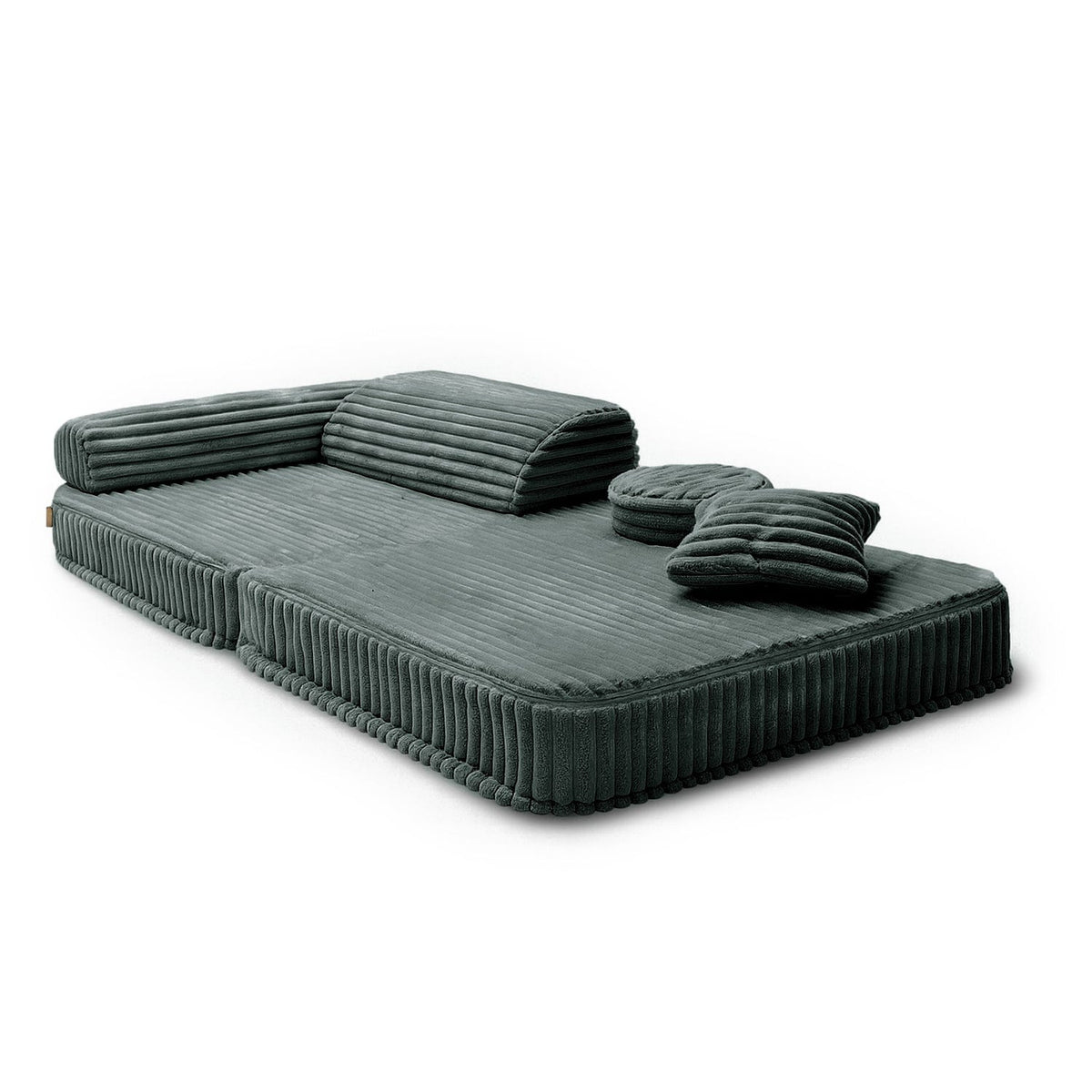 Kindersessel 3-in-1 Churros - Faltbare Kindercouch & Spielmatratze - Plüschcord Edition