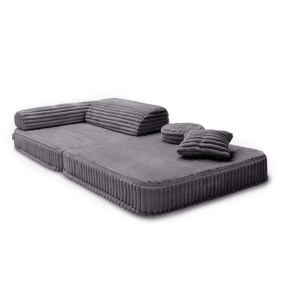 Kindersessel 3-in-1 Churros - Faltbare Kindercouch & Spielmatratze - Plüschcord Edition