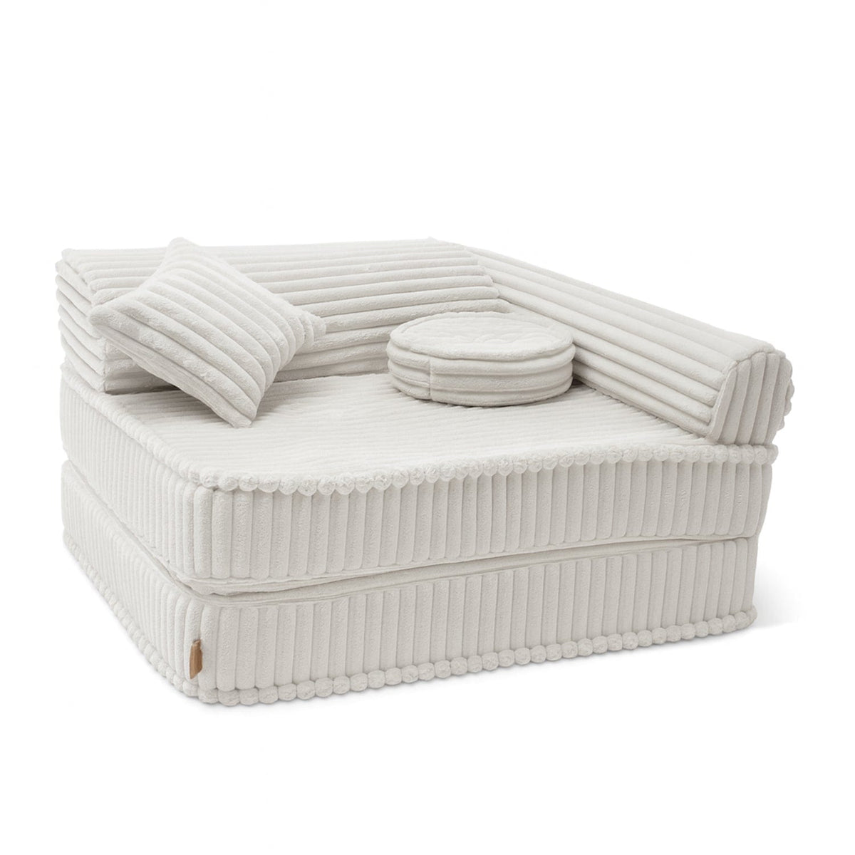 Kindersessel 3-in-1 Churros - Faltbare Kindercouch & Spielmatratze - Plüschcord Edition