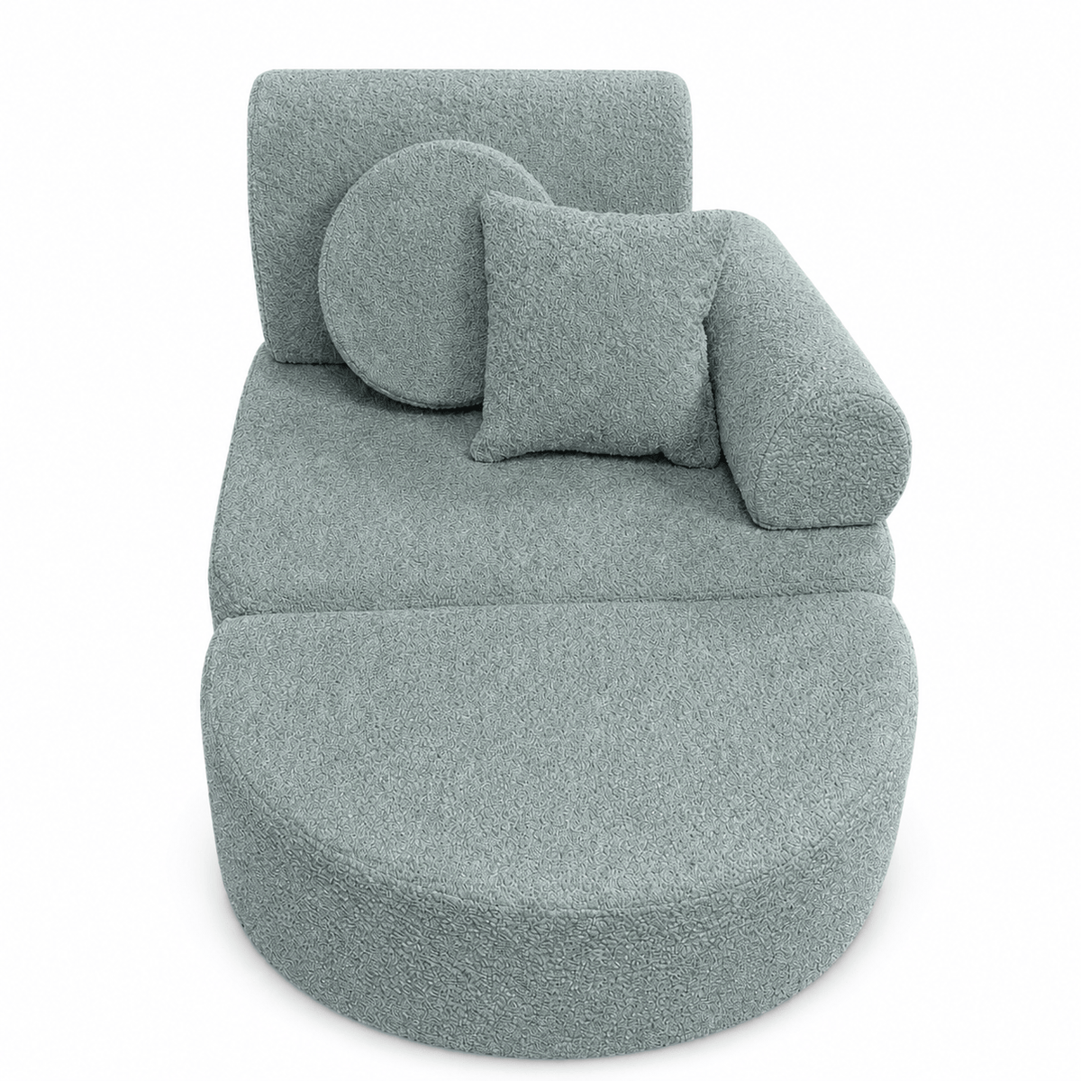 Kindersessel 3-in-1 Max Bouclé - faltbare Kindercouch & Spielmatratze