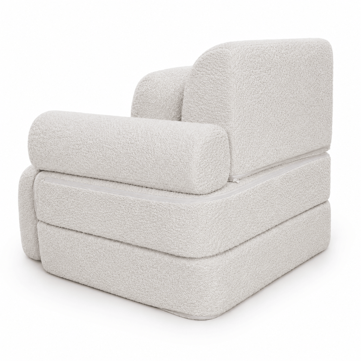 Kindersessel 3-in-1 Max Bouclé - faltbare Kindercouch & Spielmatratze