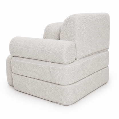 Kindersessel 3-in-1 Max Bouclé - faltbare Kindercouch & Spielmatratze