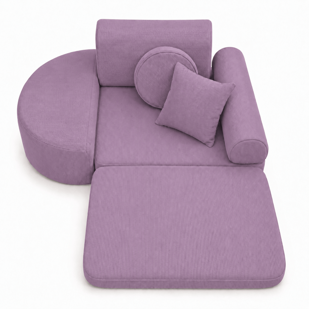 Kindersessel 3-in-1 Max Premium Cord - faltbare Kindercouch & Spielmatratze - Slim Cord Edition