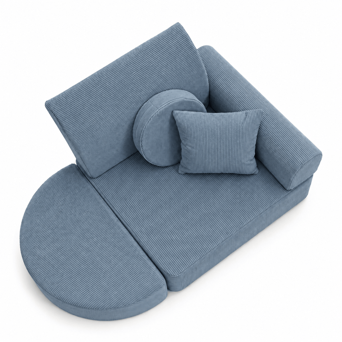 Kindersessel 3-in-1 Max Premium Cord - faltbare Kindercouch & Spielmatratze - Slim Cord Edition