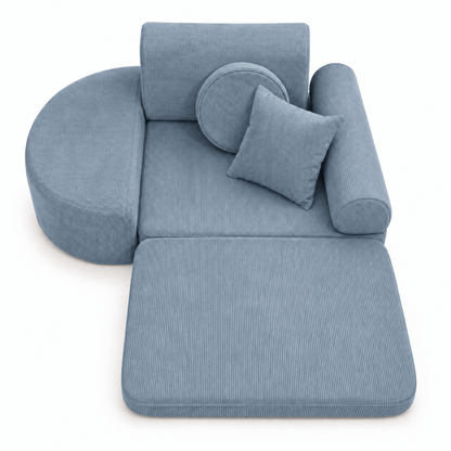 Kindersessel 3-in-1 Max Premium Cord - faltbare Kindercouch & Spielmatratze - Slim Cord Edition