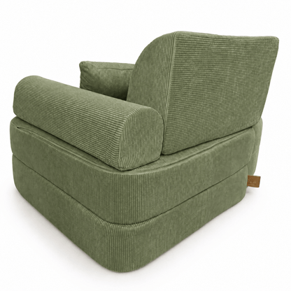 Kindersessel 3-in-1 Max Premium Cord - faltbare Kindercouch & Spielmatratze - Slim Cord Edition