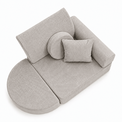 Kindersessel 3-in-1 Max Premium Cord - faltbare Kindercouch & Spielmatratze - Slim Cord Edition