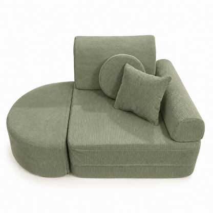 Kindersessel 3-in-1 Max Premium Cord - faltbare Kindercouch & Spielmatratze - Slim Cord Edition