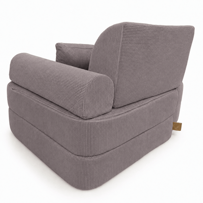 Kindersessel 3-in-1 Max Premium Cord - faltbare Kindercouch & Spielmatratze - Slim Cord Edition
