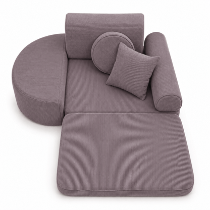 Kindersessel 3-in-1 Max Premium Cord - faltbare Kindercouch & Spielmatratze - Slim Cord Edition