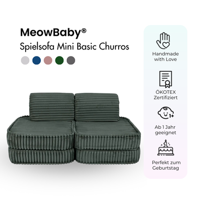 Spielsofa Mini Basic Churros - Plüschcord Edition