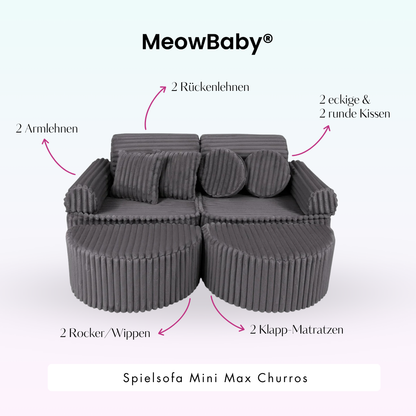 Spielsofa Mini Max Churros - Plüschcord Edition