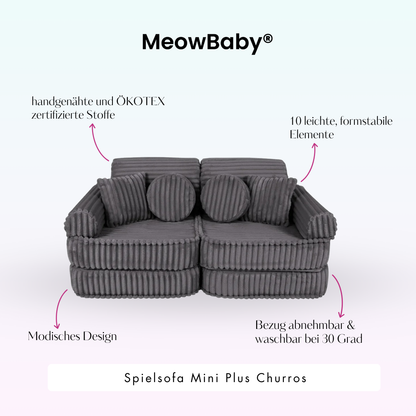 Spielsofa Mini Plus Churros - Plüschcord Edition