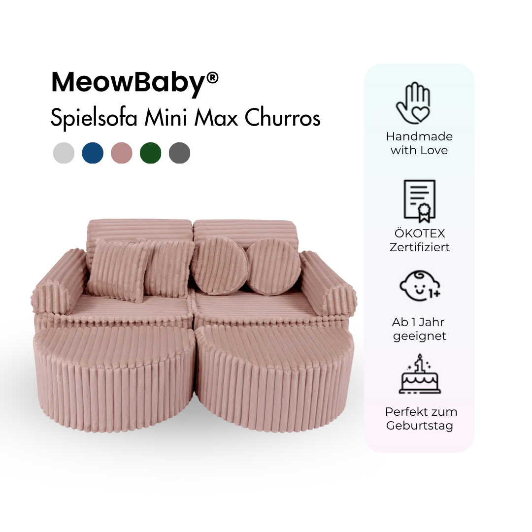 Spielsofa Mini Max Churros - Plüschcord Edition