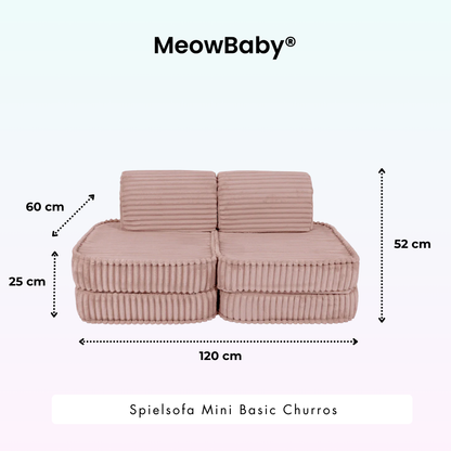 Spielsofa Mini Basic Churros - Plüschcord Edition