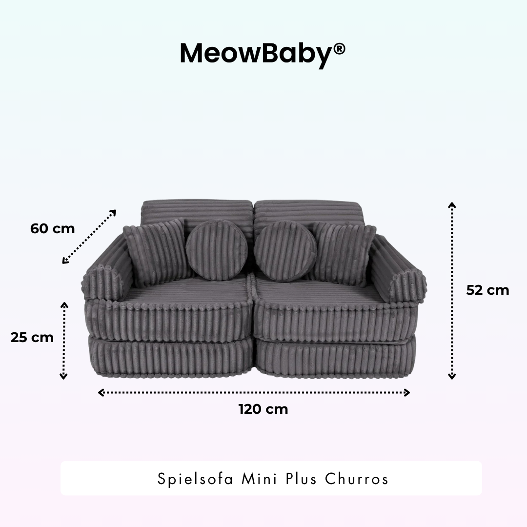 Spielsofa Mini Plus Churros - Plüschcord Edition