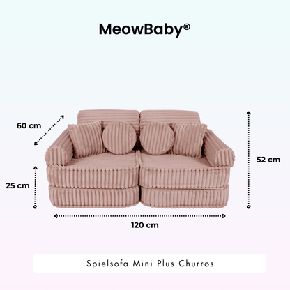 Spielsofa Mini Plus Churros - Plüschcord Edition
