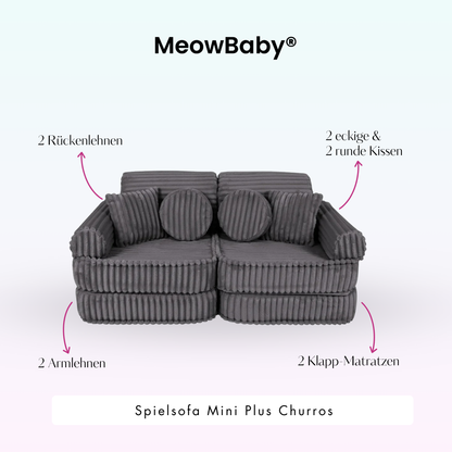 Spielsofa Mini Plus Churros - Plüschcord Edition