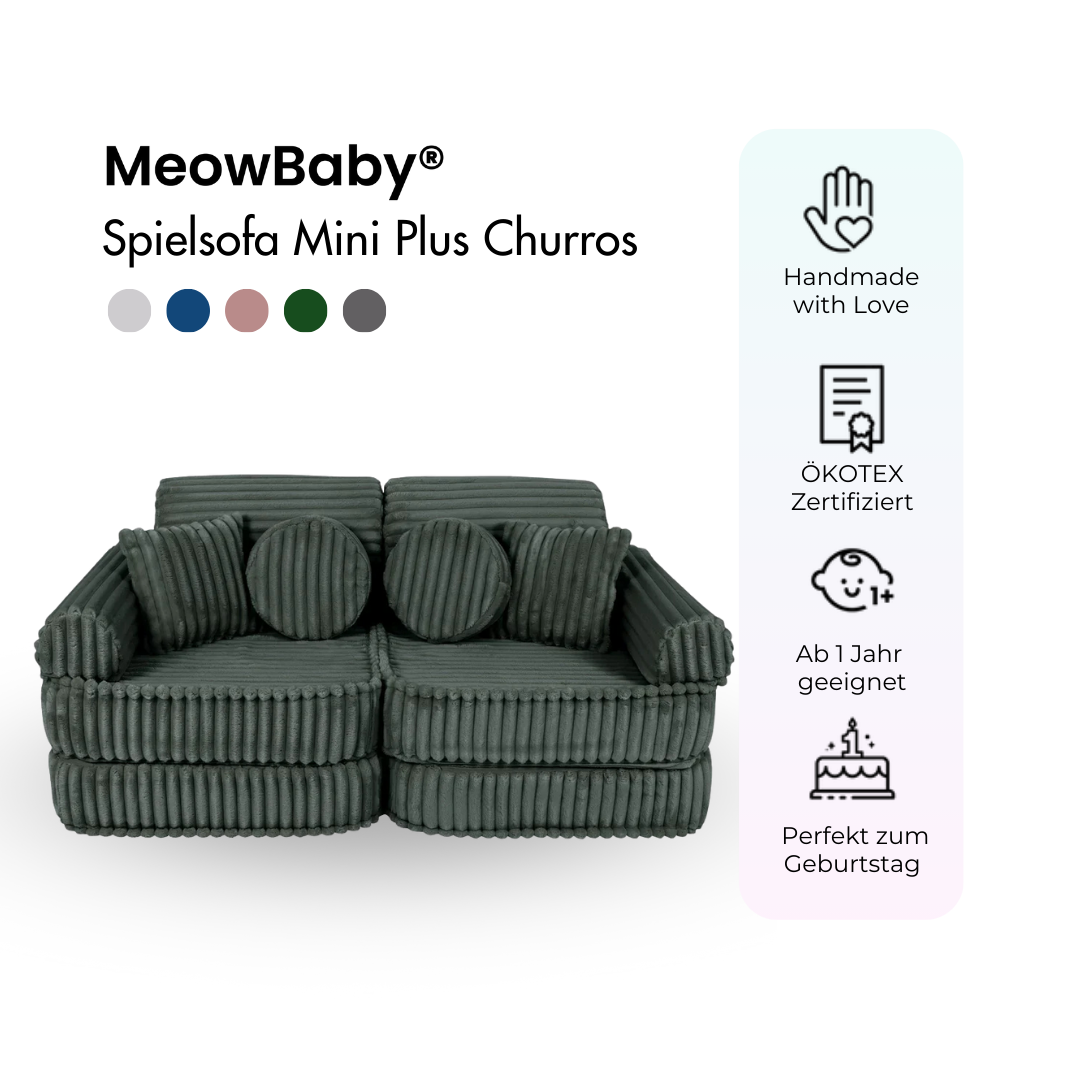 Spielsofa Mini Plus Churros - Plüschcord Edition