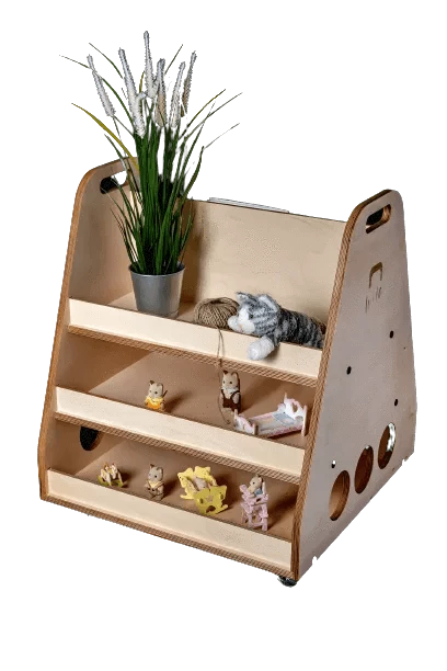 Montessori shelf on wheels